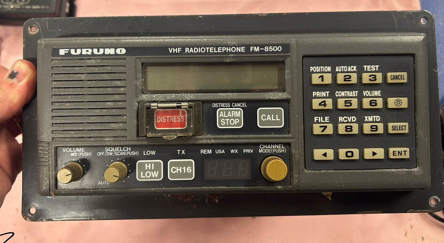 Furuno FM-8500 VHF radiotelephone front control panel