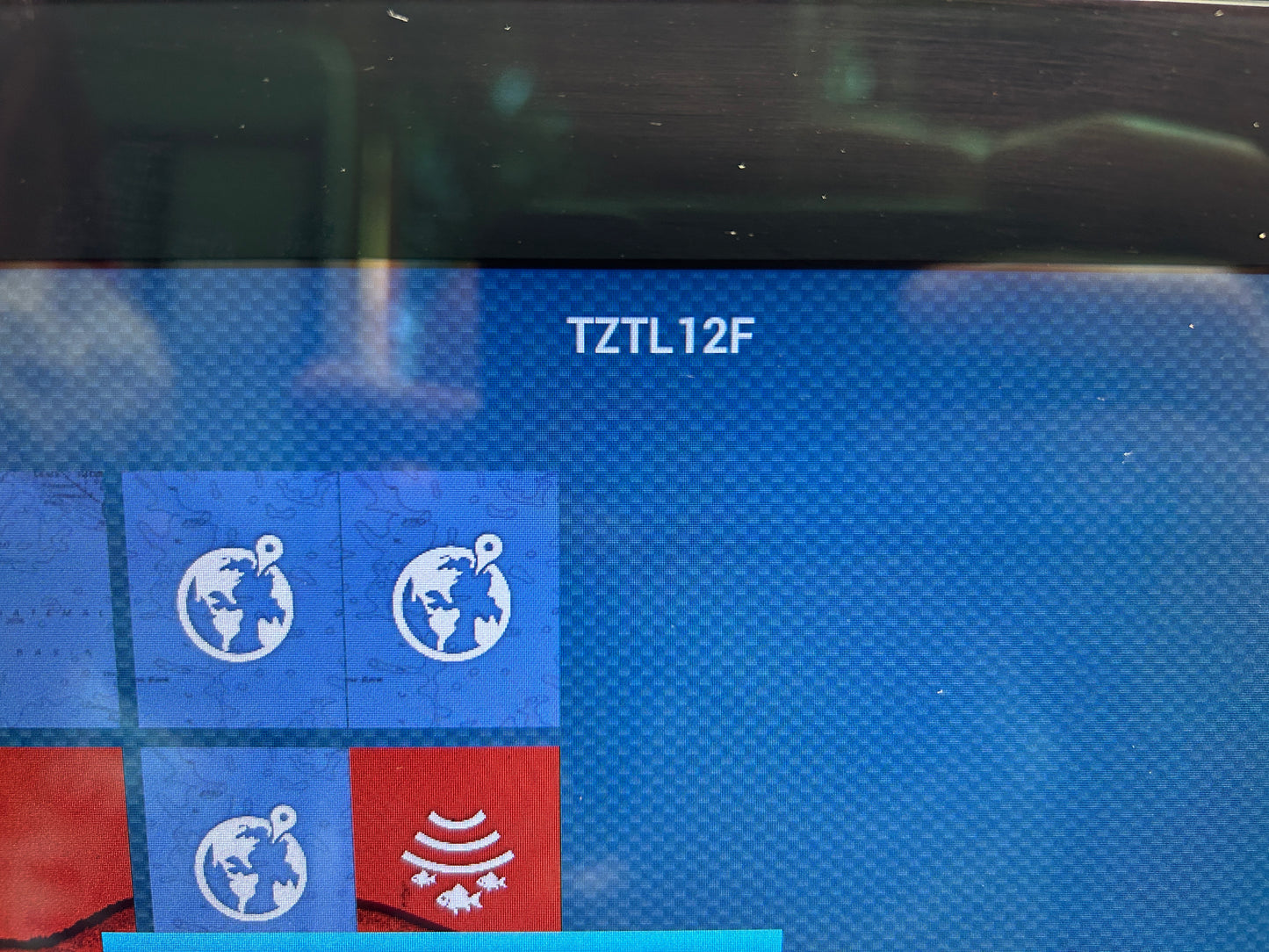 Furuno TZTL12F model identification screen