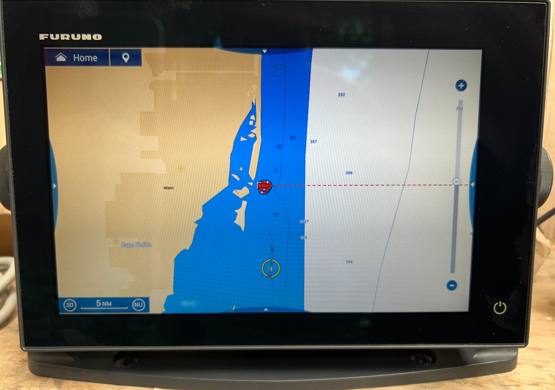 Furuno TZTL12F navigation chart screen display