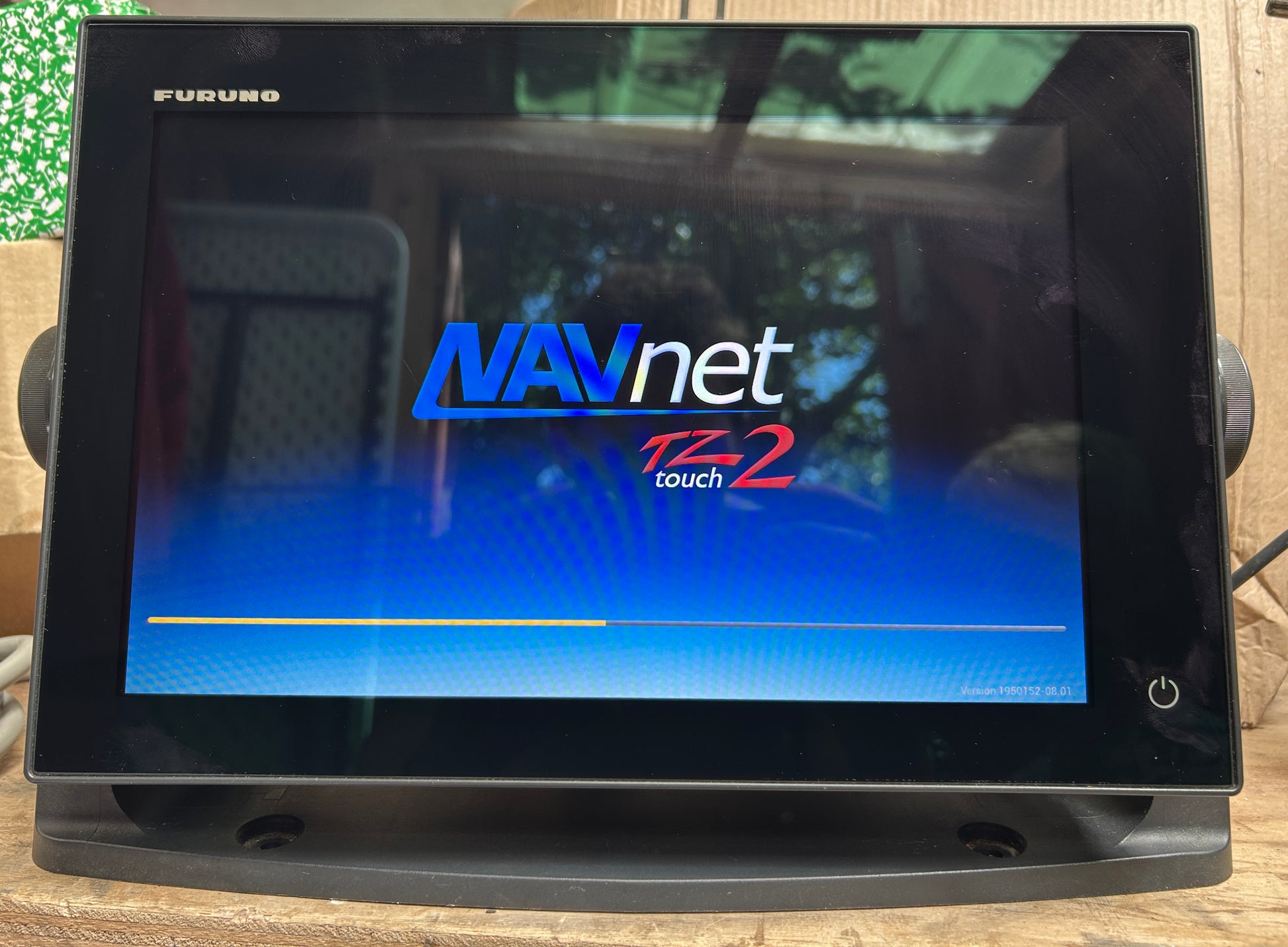 Furuno TZTL12F NavNet TZtouch2 startup screen powered on