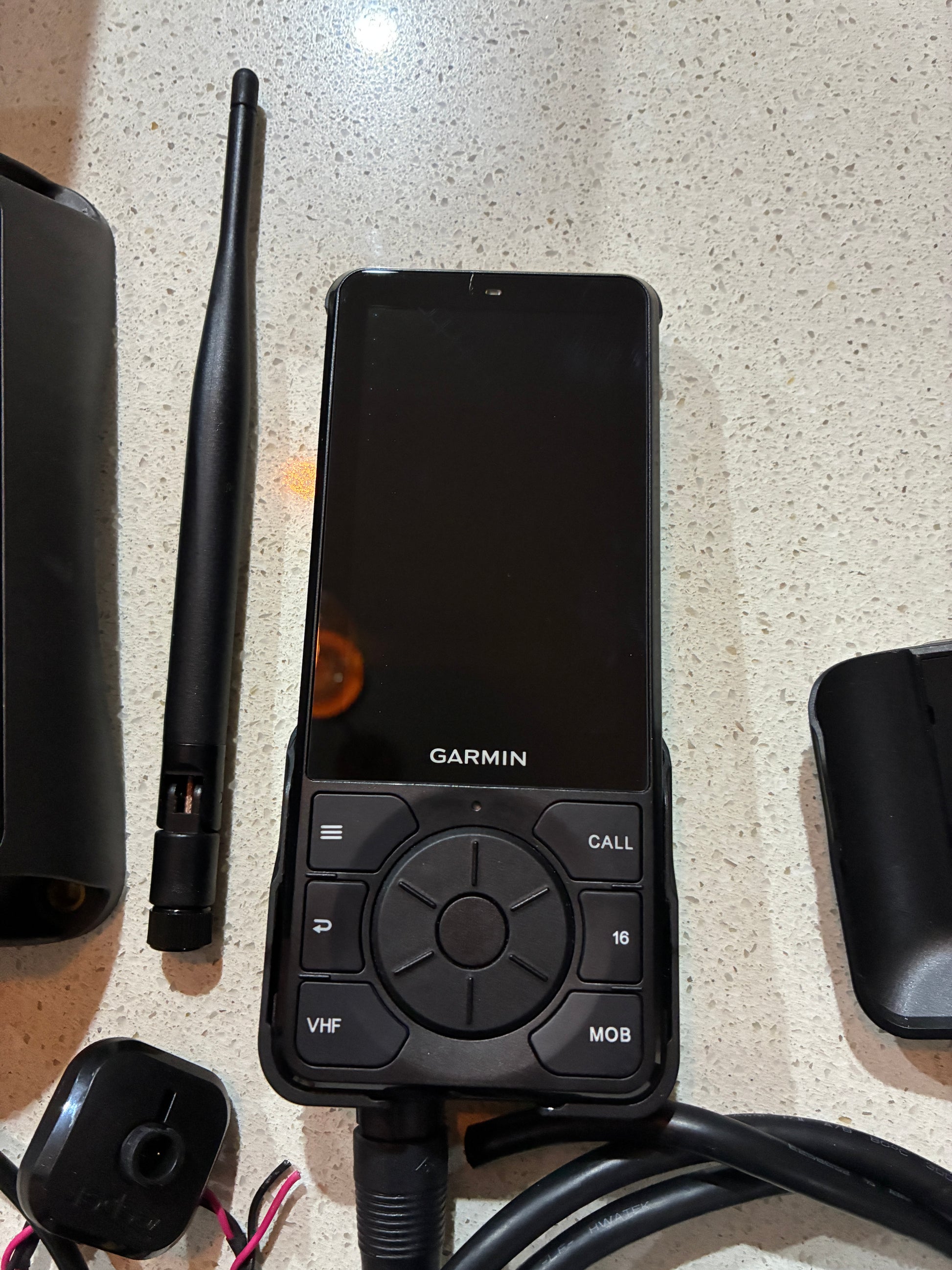 Garmin Vesper Cortex handset with antenna and accessories