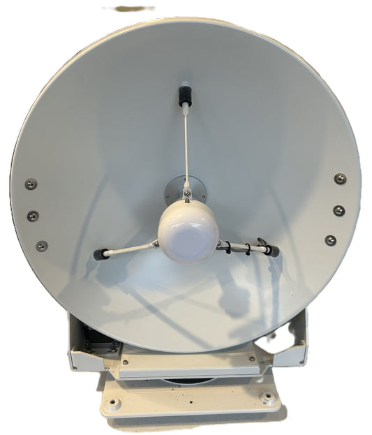 Raymarine 45STV E42193-2 marine satellite TV antenna front dish view