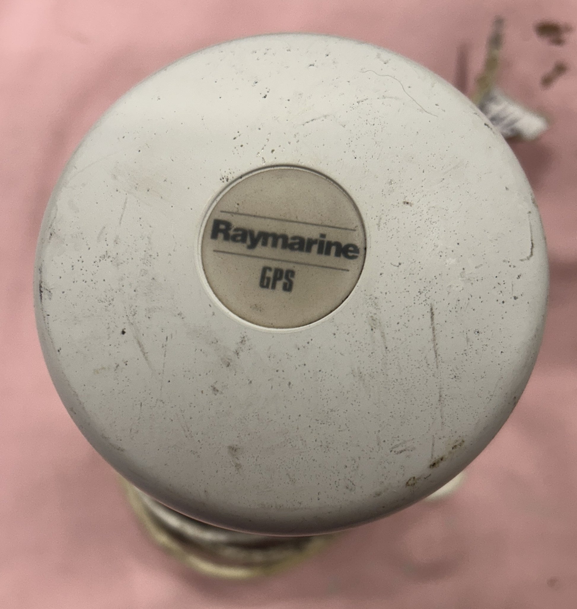 Raymarine GPS antenna dome showing used condition