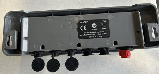 Raymarine HS5 SeaTalk HS network switch A80007 rear label and RayNet ports