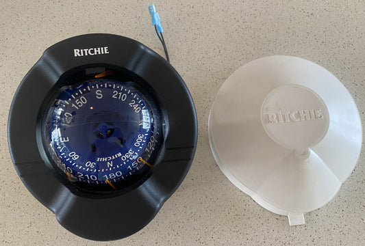 Ritchie SuperSport SS-PR2 black marine compass with protective cover