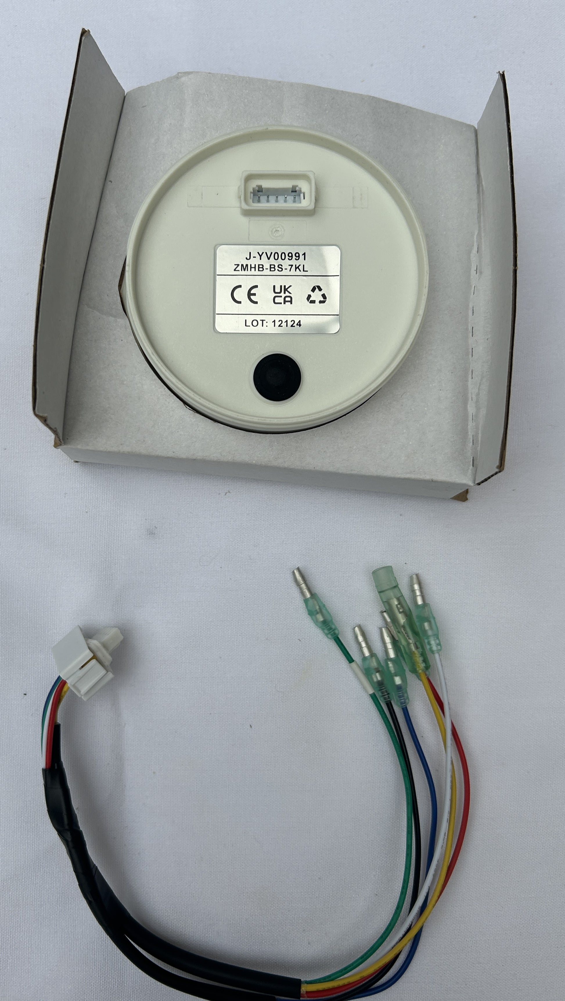 Tohatsu tachometer gauge rear label J-YV00991 ZMHB-BS-7KL