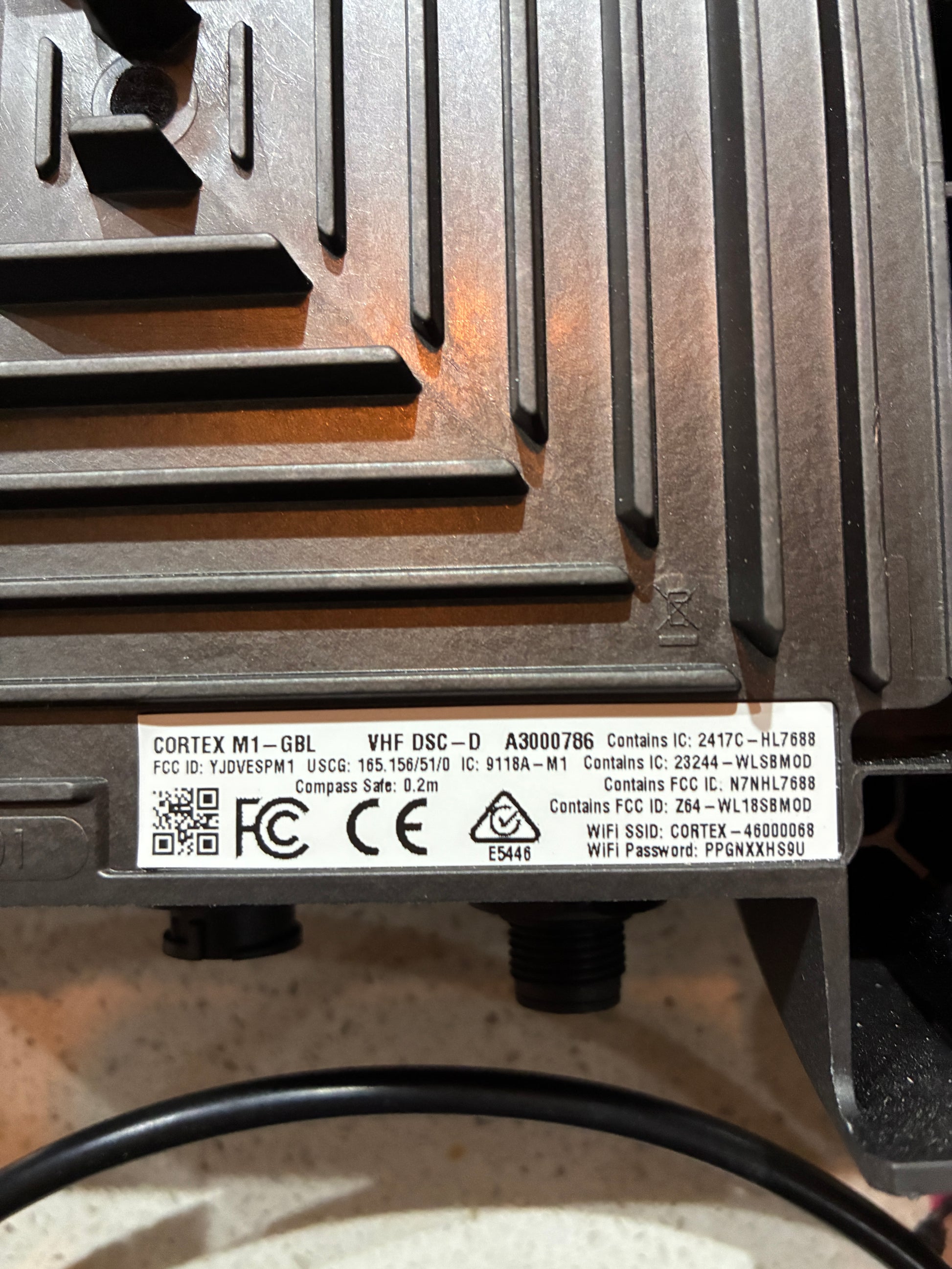 Vesper Cortex M1-GBL serial label A3000786