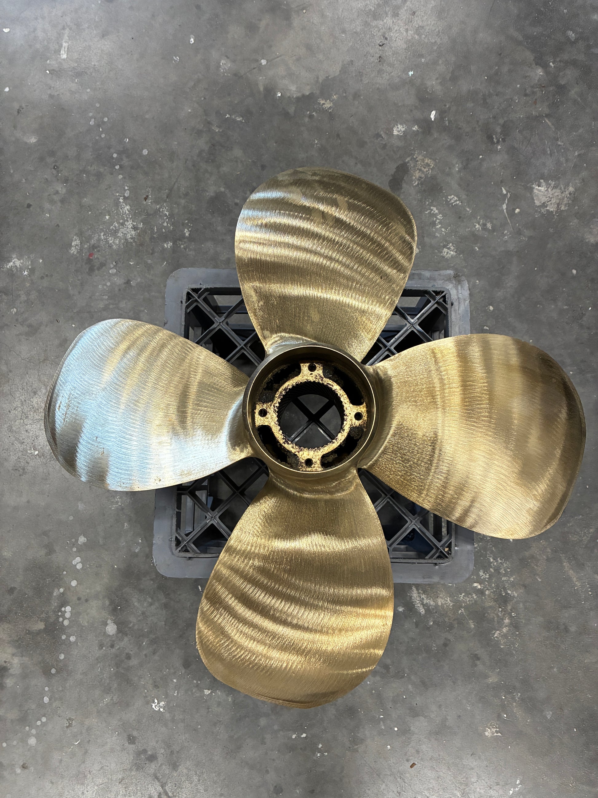Volvo Penta IPS15 N4 rear propeller professionally refurbished blade face view